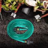 Relaxdays Tubo per irrigazione lunghezza 5 m, irrigazione uniforme degli strati del giardino, piatto, pronto per il collegamento, tubo per irrigazione, verde
