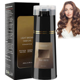 Shampoo per tinta capelli, Shampoo tinta istantanea 3 in 1, Shampoo tinta istantanea per la cura dei capelli, Shampoo tinta per capelli neri, Shampoo tinta per capelli (castano chiaro) Naty Shop Tinture per capelli Titolo predefinito