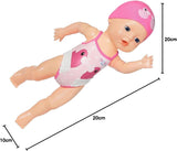 BABY Born My First Swimmer Girl - Bambola da 30 cm - Bambola da Bagno con Meccanismo Girevole, Impermeabile - Funziona senza batterie - Adatta per bambini da 1 anno in su