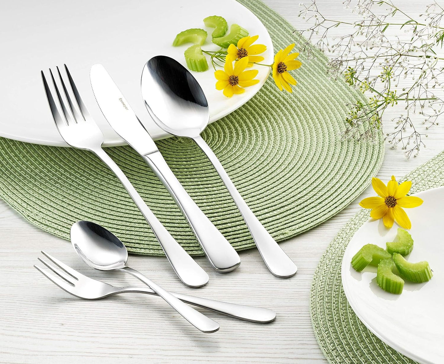 Set Posate Sylvia In acciaio inox 18/0 Lucido 30 pezzi Kitchen Naty Shop