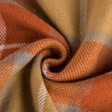 G Lake Coperta scozzese arancione Plaid in acrilico morbido copriletto reversibile colorato con frange regalo per decorazioni natalizie 127 cm L x 170,2 cm L-Letti e coperte arancione zucca G Lake