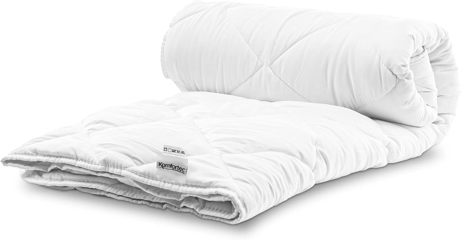 Coperta estiva Komfortec 135X200 cm, 170 g/m², Coperta estiva sottile e leggera, coperta anallergica, bianco Trapunte e trapunte Naty Shop Coperta estiva 135 X 200 cm