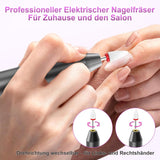 Lima per unghie elettrica senza fili - 35000 giri/min per unghie in gel, lima per unghie professionale e acrilica 12 in 1, set per manicure e pedicure a 5 velocità