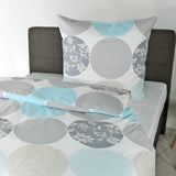 Biancheria da letto Bierbaum, macos-raso, Designed in Germany, modello 6383 turchese 02, 155X220 Cm + 80X80 Cm, misura comfort Letti e coperte Besuche den Bierbaum-Store Turchese 155X220 Altri campioni