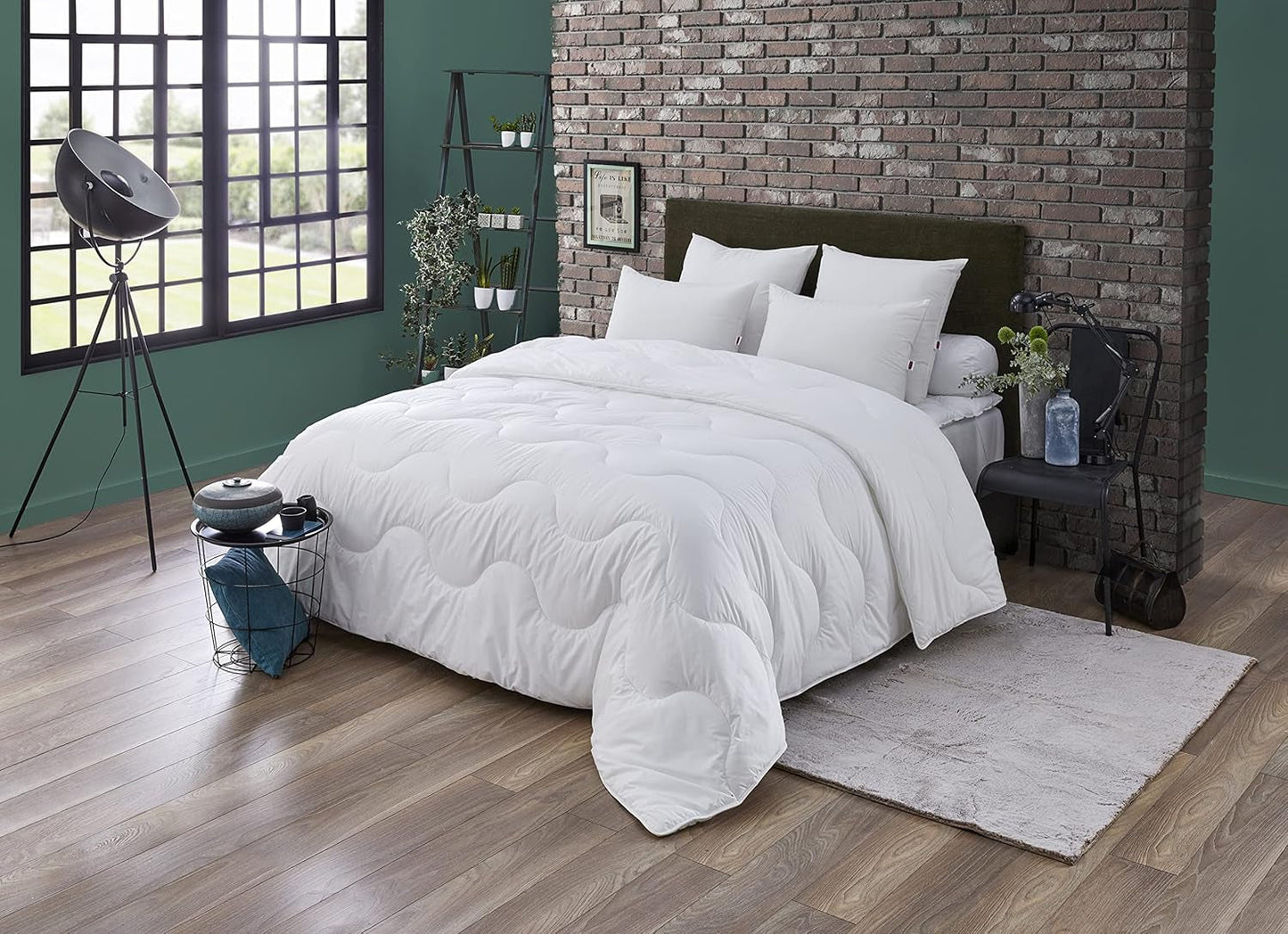 Coperta, Temperata, Sintetico, 220 X 240 Cm, Per letto matrimoniale, Coperta Amazon, Antiacaro e soffice, Fibra riciclata, Lavabile in lavatrice a 40°C Piumini e trapunte Naty Shop 220/240