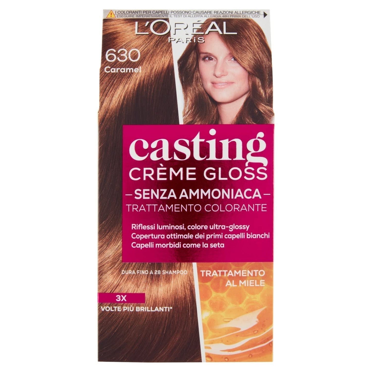 Casting Creme Gloss Tintura per capelli N360 senza ammoniaca Amarena Naty Shop Tintura per capelli N630 Caramello 1 pezzo (confezione da 1)