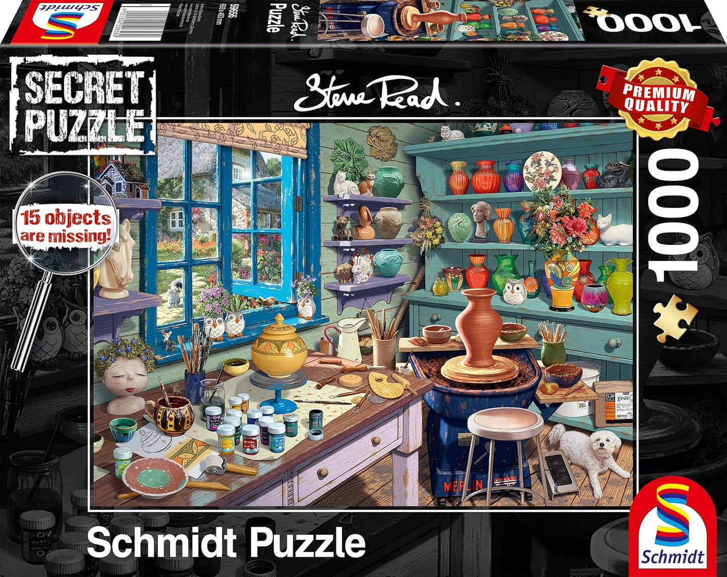 Schmidt Spiele 59656 Studio dell'artista Puzzle segreto da 1000 pezzi Puzzle Naty Shop Titolo predefinito