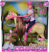 Simba 105730939 - Steffi Love Riding Tour, In tuta da equitazione, Con 2 cavalli, Bambola completamente articolata, Bambola da vestire, 29 cm, Per bambini dai 3 anni in su Dolls Naty Shop