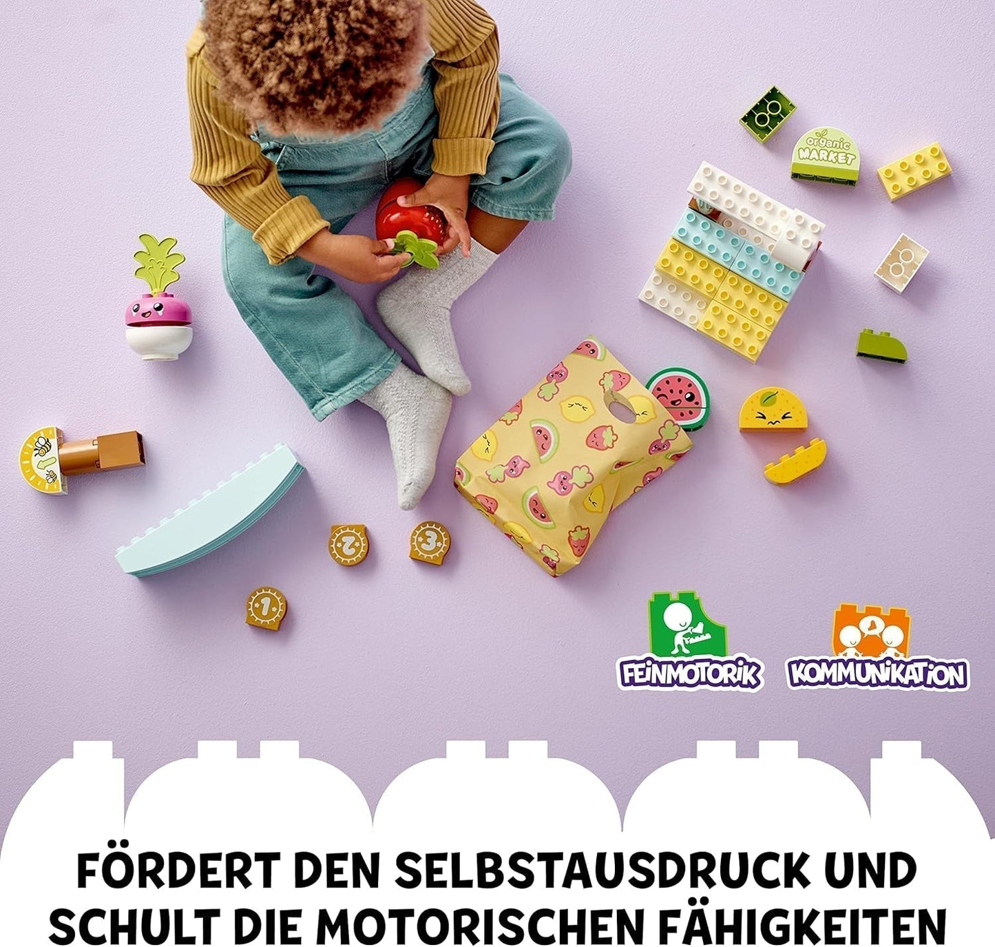 LEGO DUPLO Il mio primo mercato biologico, set negozio di giocattoli per ragazzi e ragazze, giocattolo educativo per bambini a partire da 1,5 anni, accessori per frutta e verdura 10983 Set da costruzione Besuche den LEGO-Store
