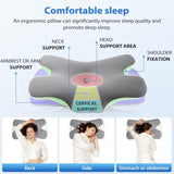 MULISOFT Cuscino in Memory Foam, Comodo Cuscino per la Testa, Cuscino di Supporto per il Collo, Cuscino ergonomico per chi dorme sul fianco (Grigio) Cuscini ortopedici cervicali Naty Shop