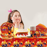 Set di stoviglie per feste a tema pompiere Decorazioni per feste di compleanno pompiere 61 pezzi per 20 ospiti