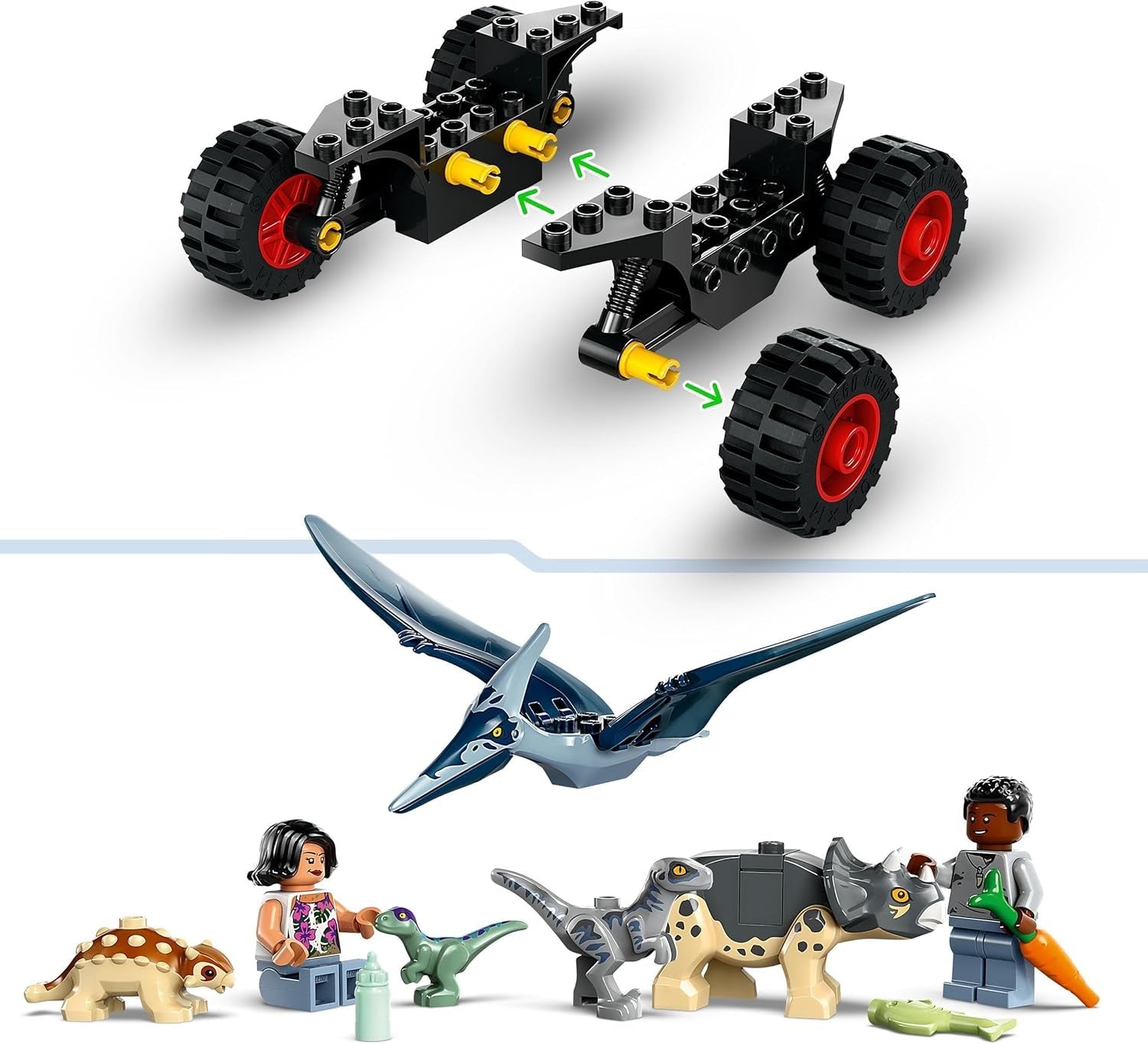 LEGO Jurassic World Rescue Center per cuccioli di dinosauro, set con piccoli personaggi di dinosauri tra cui triceratopo, anchilosauro e velociraptor, regalo da costruire per ragazzi e ragazze a partire da 4 anni 76963 Set da costruzione Besuche den LEGO-Store