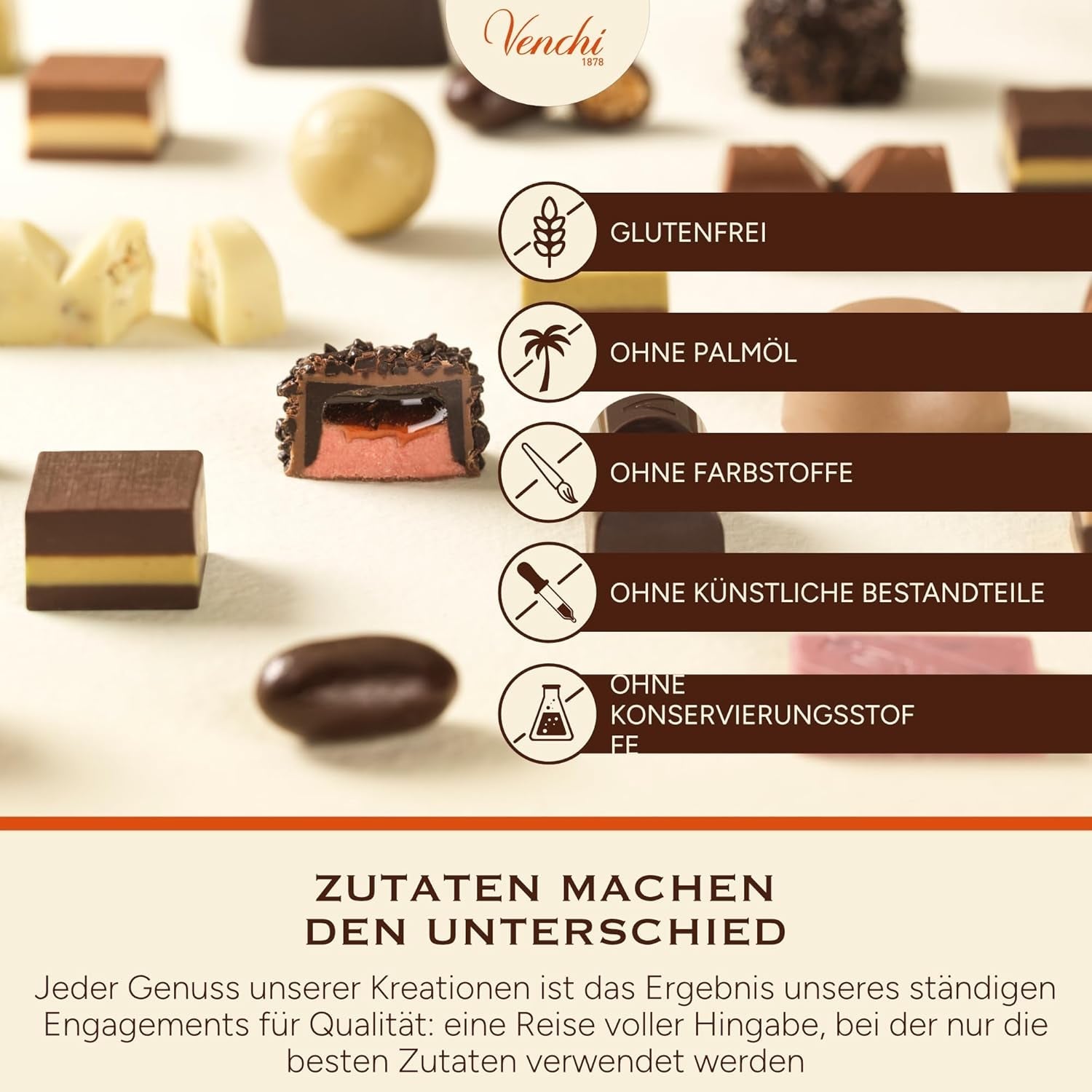 Venchi - Tavolette di cioccolato al latte e nocciole - Zucchero 70% - Praline con Nocciole Piemonte IGP intere, 1 kg - Senza glutine