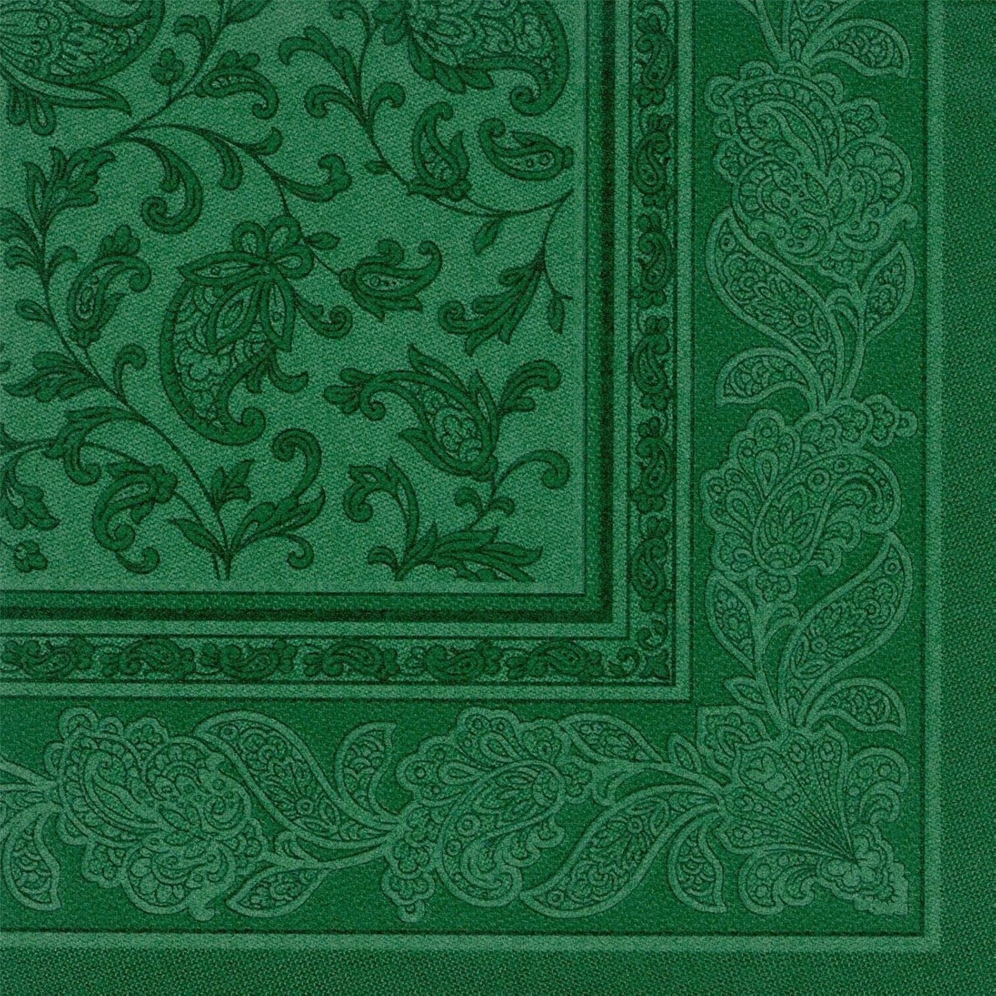 50 tovaglioli "ROYAL Collection" piega 1/4 40 Cm X 40 Cm verde scuro "Ornamenti"