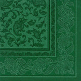 50 tovaglioli "ROYAL Collection" piega 1/4 40 Cm X 40 Cm verde scuro "Ornamenti"