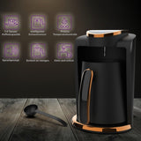 Caffetteria turca Inca | Macchine Türk Kahve | 250 ml (1-4 tazze) | 400 W | IKM-01 | Protezione contro le fuoriuscite e l'ebollizione senza acqua | Piastra riscaldante in acciaio inossidabile | Spegnimento automatico | Per un caffè turco perfetto