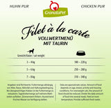 GranataPet Filet à la carte Pollo PURE, cibo umido per gatti, pezzi di filetto senza cereali, cibo per gatti senza zuccheri aggiunti, alto contenuto di carne, 6 x 85 g