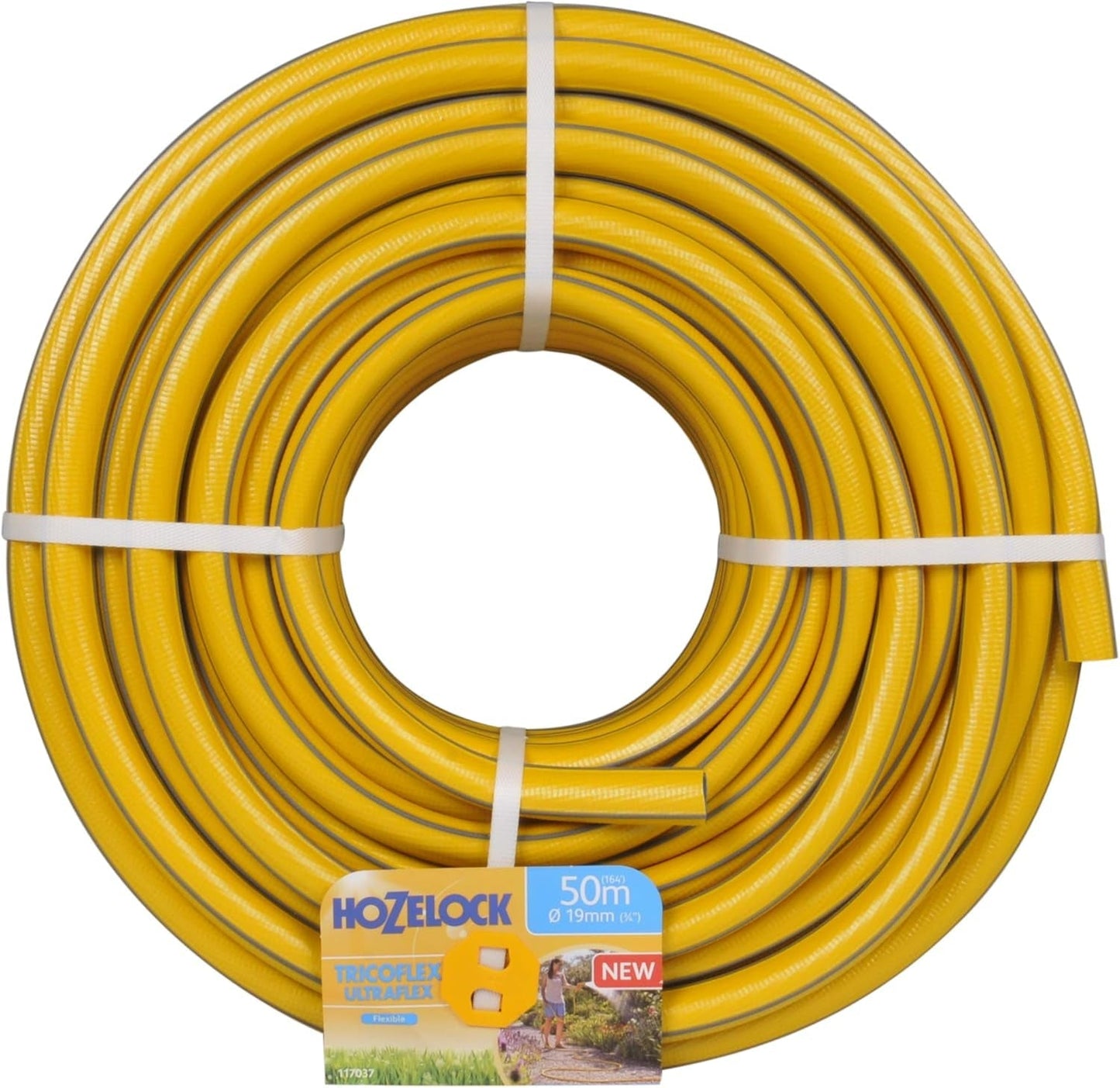 HOZELOCK - Tubo Tricoflex Ultraflex Ø 12,5 mm (1/2") 20 M: Tubo da giardino flessibile, resistente alle intemperie, alla torsione e alla piegatura, in PVC riciclato al 40% [117002], giallo