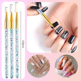 31 Stück Professionale Nagel Pinsel Set, Nagelpinsel a doppia estremità, Pinsel Für Gelnägel, Penna acrilica per nail art, Strumenti per punteggiare nail art, Pennello per unghie per il design del salone di pittura fai da te
