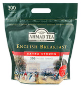 Tè Ahmad - Colazione inglese - Tè nero da colazione - Tè Assam e Ceylon - Bustine di tè inglesi senza fascia con 2 g di tè per porzione - Confezione grande da 300 bustine di tè (confezione da 2)