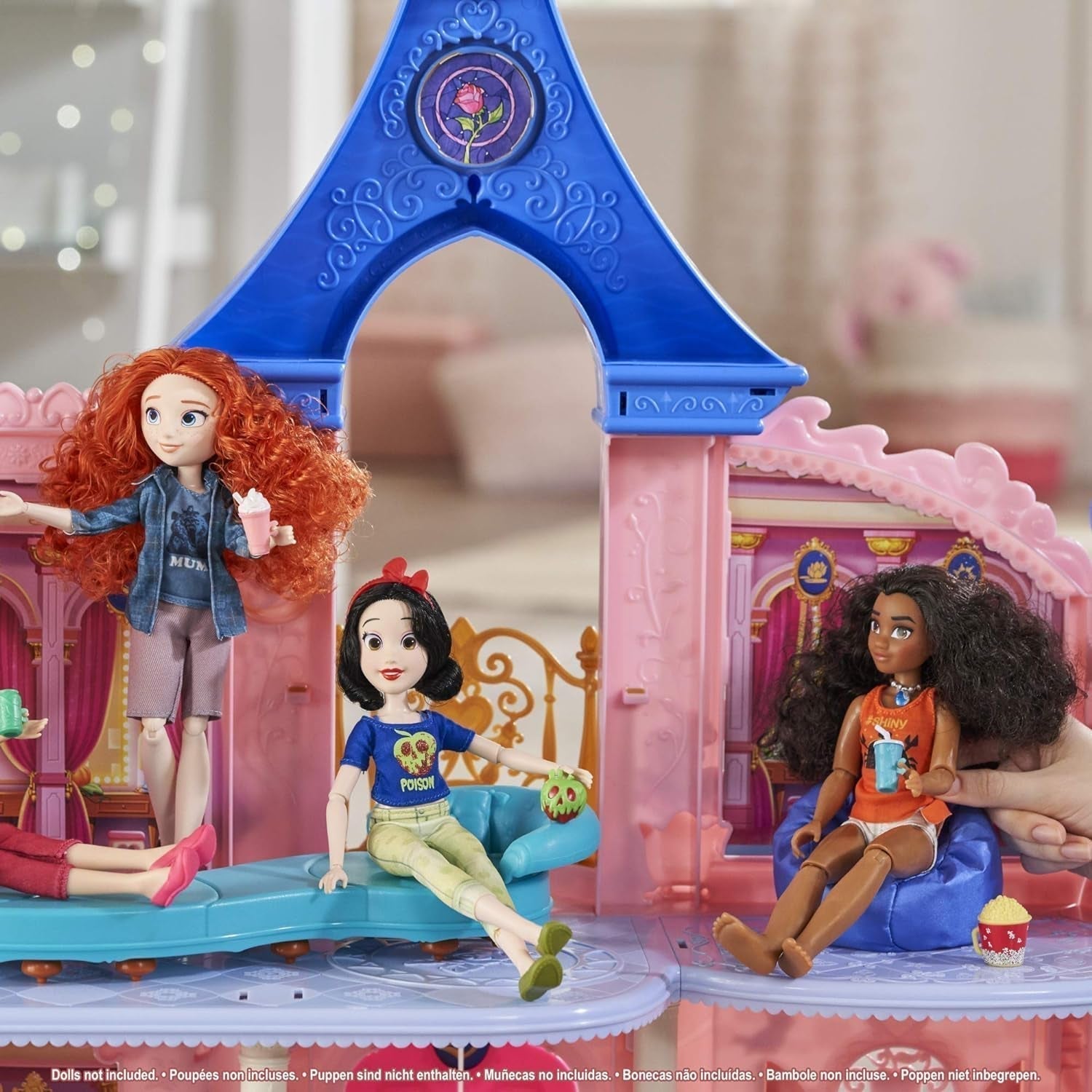 Disney Princess Castle Comfy Squad Casa delle bambole con 6 mobili e 16 accessori Giocattolo per bambine di 5 anni Case delle bambole Naty Shop