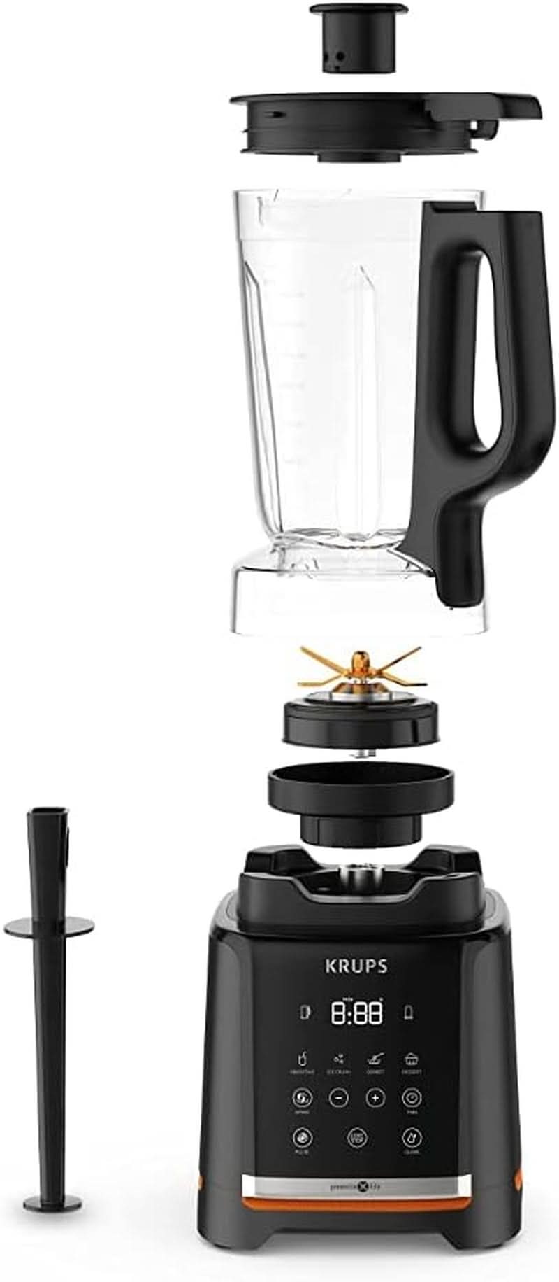 Krups Highspeed - Robot da cucina Infinymix KB9158 | 1600 W| 5 programmi automatici + impostazione manuale | Tritanbehälter | incl. Furto di nuovo | Frullati, frullati, ghiaccio tritato | Schwarz Kitchen Naty Shop