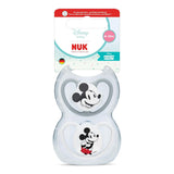 Ciucci NUK Perfect Match per neonati | 6-18 mesi | Ciucci ortodontici che favoriscono la circolazione dell'aria e prevengono le eruzioni cutanee causate dalla saliva | 95% di accettazione da parte dei bambini** | Topolino Disney | Confezione da 2