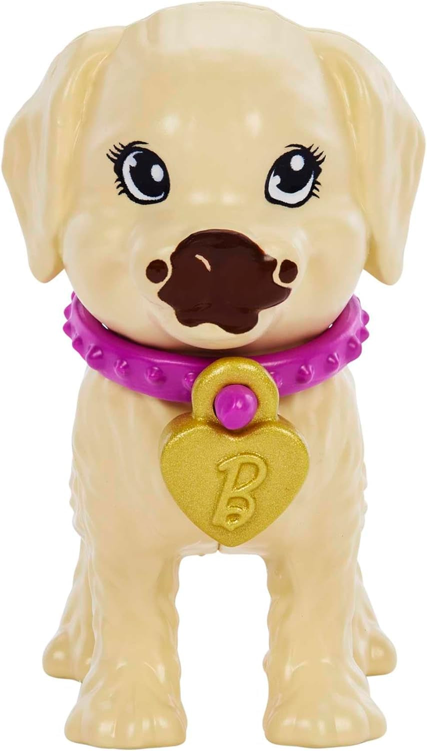 Barbie Puppy Adozione - Bambola e 2 cuccioli, con certificati di adozione, effetto cambio colore, gabbia e accessori, per bambini dai 3 anni in su, HKD 86