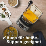 Robot da cucina Bosch Vitaboost MMBH6P6BDE, 6-Klingen-Edelstahlmesser, 2.5L Tritan-Mixbehälter, Stopfer, 6 Automatikprogramme, Rezeptbuch, Bpa-Frei, Einfache Reinigung, 45.000 U/Min, 1600 W, Schwarz Bucatarie Naty Shop