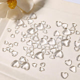 Ciondoli per nail art a forma di cuore 3D, 320 pezzi di ciondoli per unghie in acrilico sottile, strasssteine ​​a forma di cuore con retro piatto 4Mm 6Mm 8Mm Decorazioni per la decorazione di decorazioni per donne e ragazze (4Mm 6Mm 8Mm)