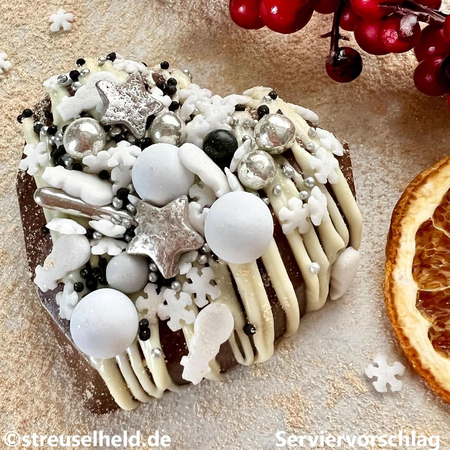 Streusel Hero, confettini fiocco di neve, confettini varie quantità Naty Shop
