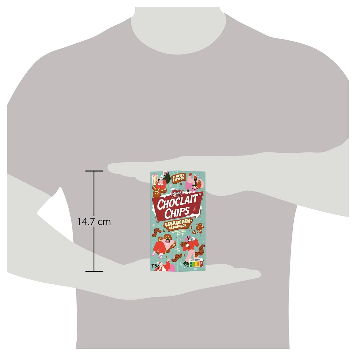 Nestlé Gingerbread, uno snack delizioso e croccante al gusto di pan di zenzero, ricoperto di cioccolato al latte e rifinito con strisce decorative di cioccolato fondente, confezione da 4 (1 x 115g)