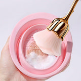 2 contenitori per il trucco dei blumen, 1 waschschüssel, pennelli per nail art, contenitori per il trucco del fondotinta, accessori per il trucco per nail art