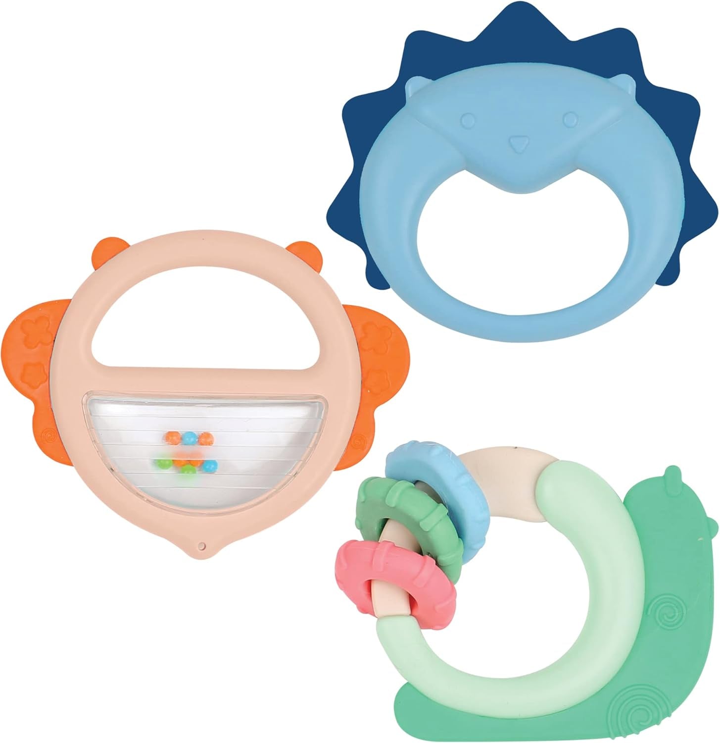 LUDI - Planet Bell - Giocattolo per bebè - A partire da 3 mesi - Colori vivaci, texture diverse e forma originale - Promuove la motricità fine e la destrezza Bebe Naty Shop Trio Bell Toy