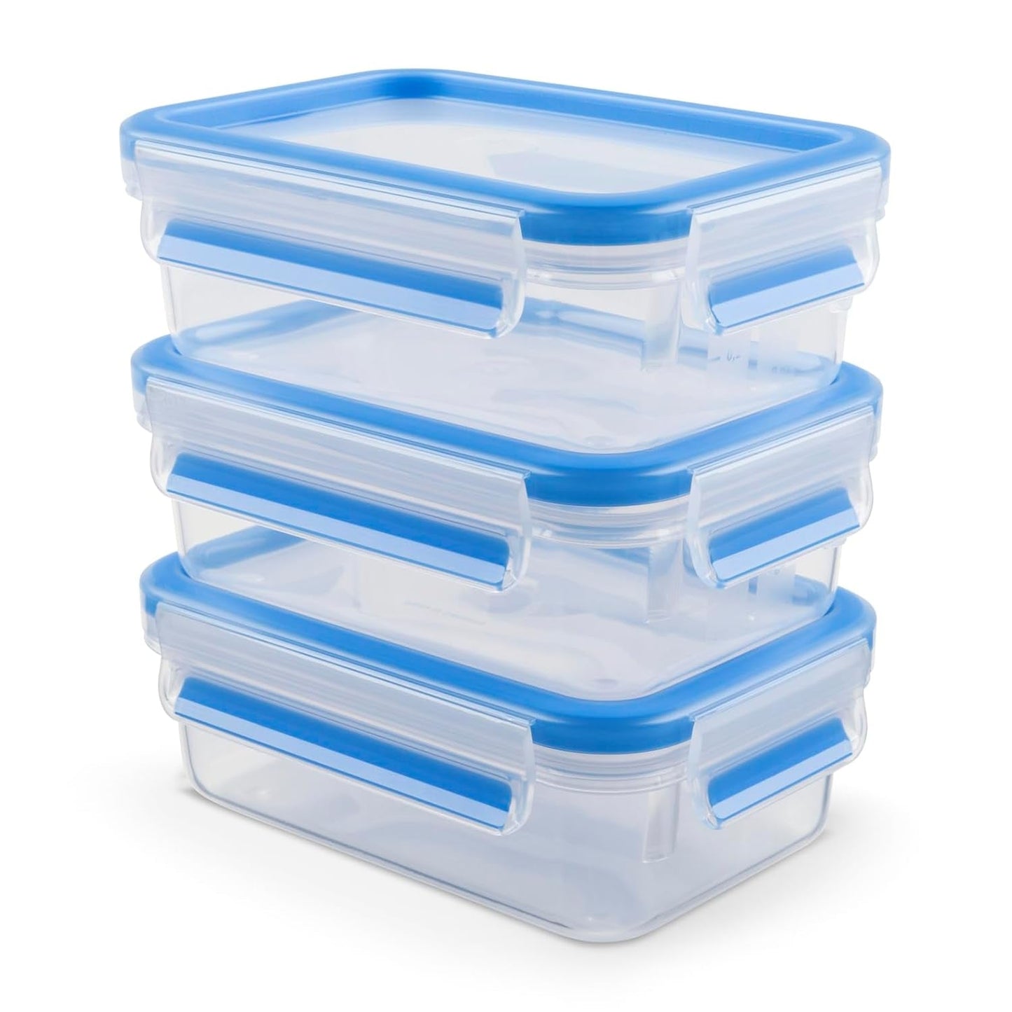 Emsa 508558 Contenitori per alimenti Clip & Close | Set da 3 pezzi | 3 x 1 litro | da -40 a +100 gradi | plastica | Sigillato al 100% | sigillo speciale per la freschezza Scatole per la conservazione degli alimenti Naty Shop
