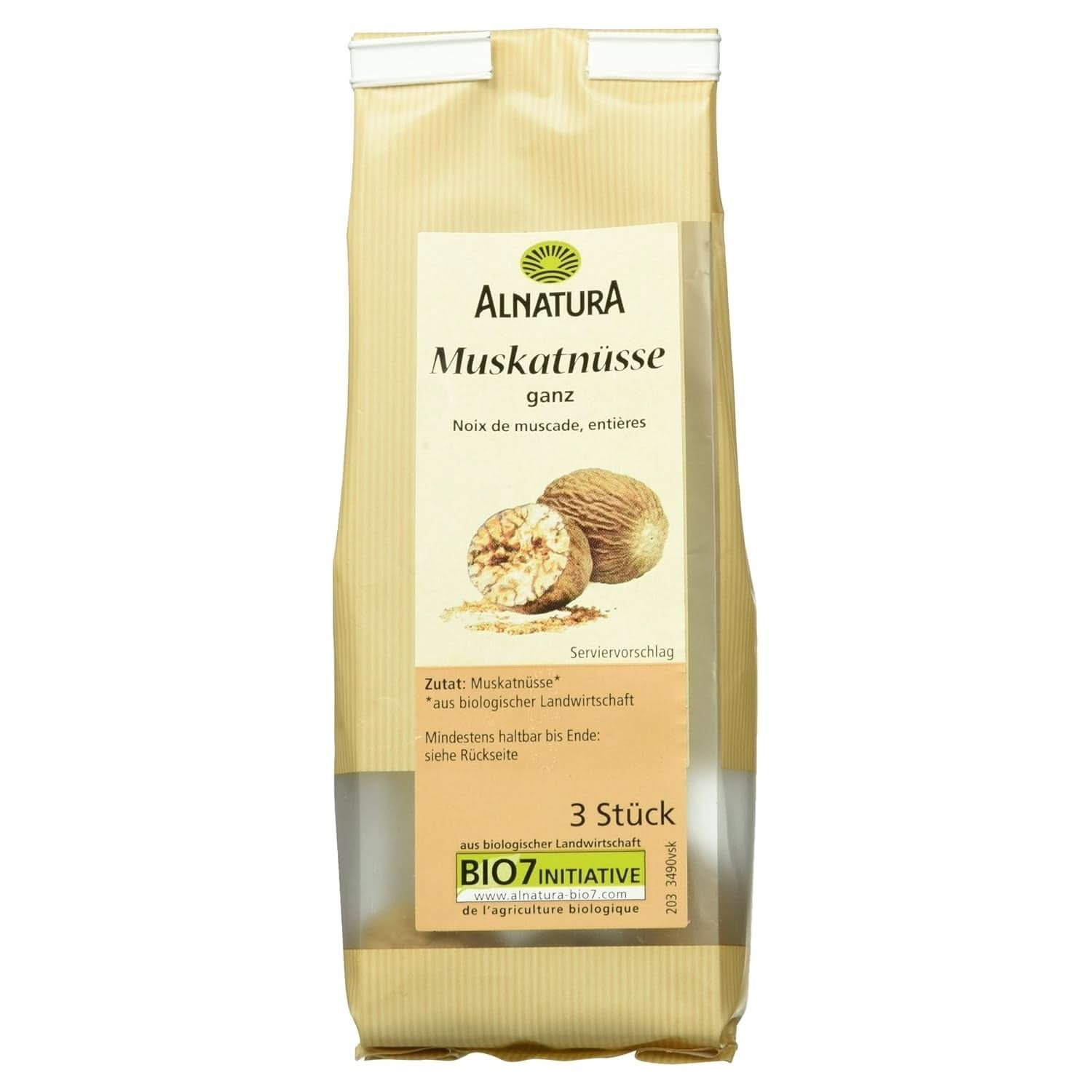 Noce Moscata Intera Biologica 3 Pezzi Naty Shop Spezie