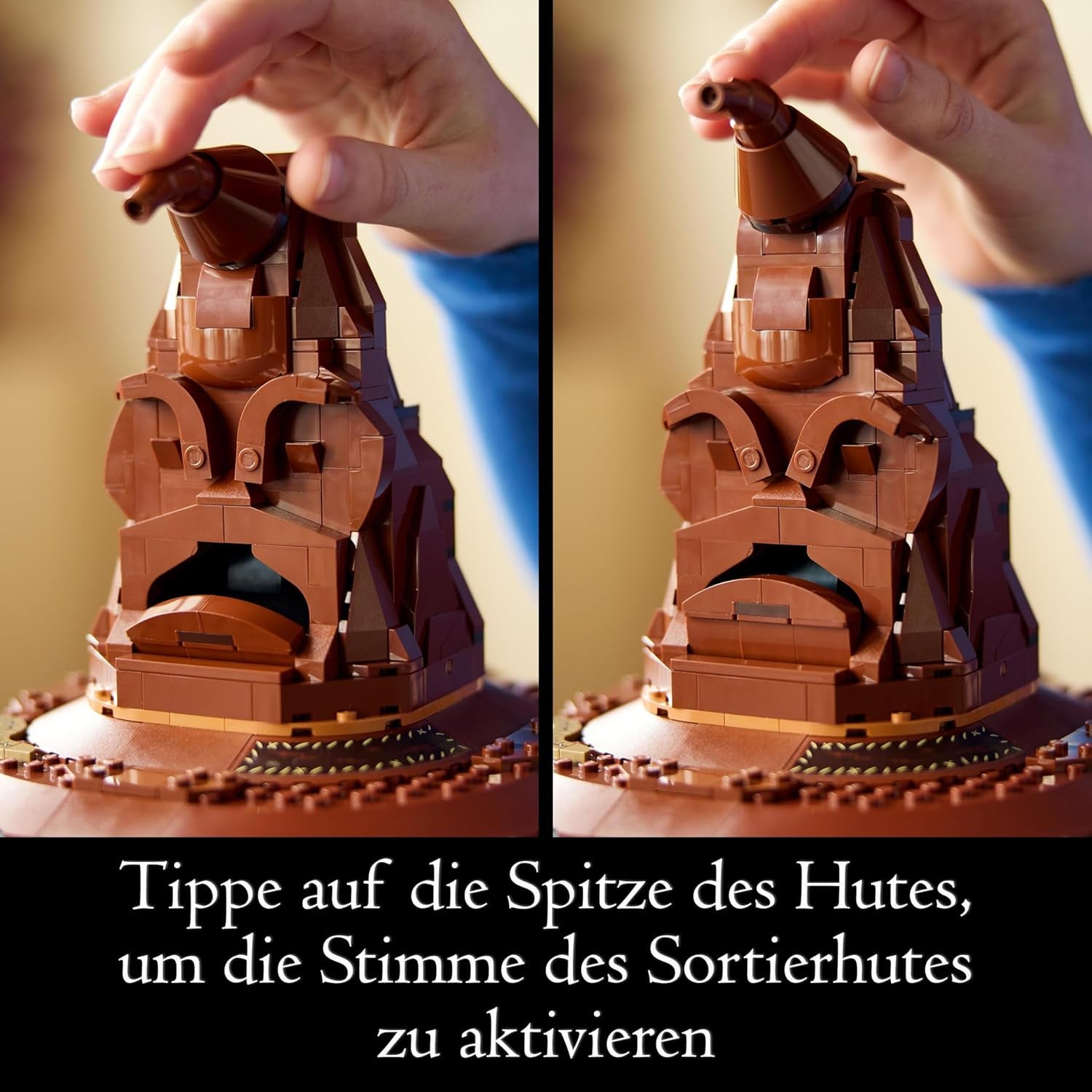 LEGO Harry Potter Cappello parlante Hogwarts Modello Film per adulti Regalo per donne Uomini Mamma Papà Con 31 combinazioni di suoni casuali ti sistema nella tua casa di Hogwarts 76429 Set da costruzione Besuche den LEGO-Store