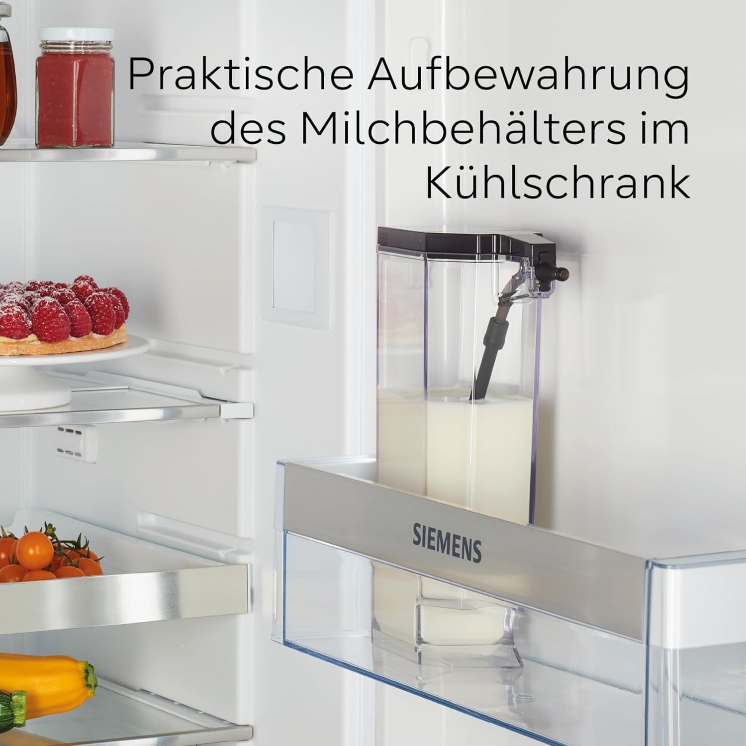 Macchina per caffè espresso completamente automatica Siemens EQ500 TQ513D01, molte specialità di caffè, montalatte, contenitore per il latte integrato, pulizia automatica a vapore, 1500 W, luce naturale argento/nero pianoforte