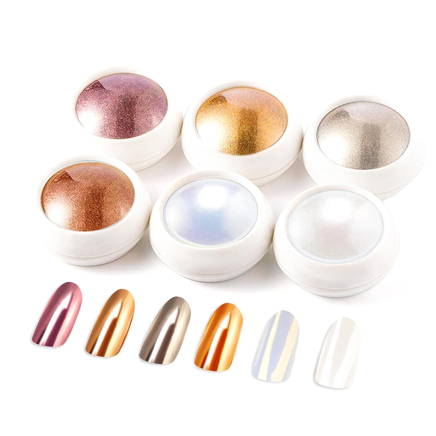 BISHENGYF Polvere per unghie cromata oro rosaNeue Upgrade Grosse Kapazitä Chrom PulverSuper-Spiegeleffekt Metall Mirror Chrome Powder –Neon Glassy Pearl Effect Glitter Nagelkunst Pulver Für DIY Salon