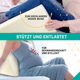 Cuscino a cuneo per letto e divano - Ideale come cuscino da lettura, per la schiena nel letto o per sollevare le gambe - Schiuma dimensionalmente stabile - Fodera lavabile