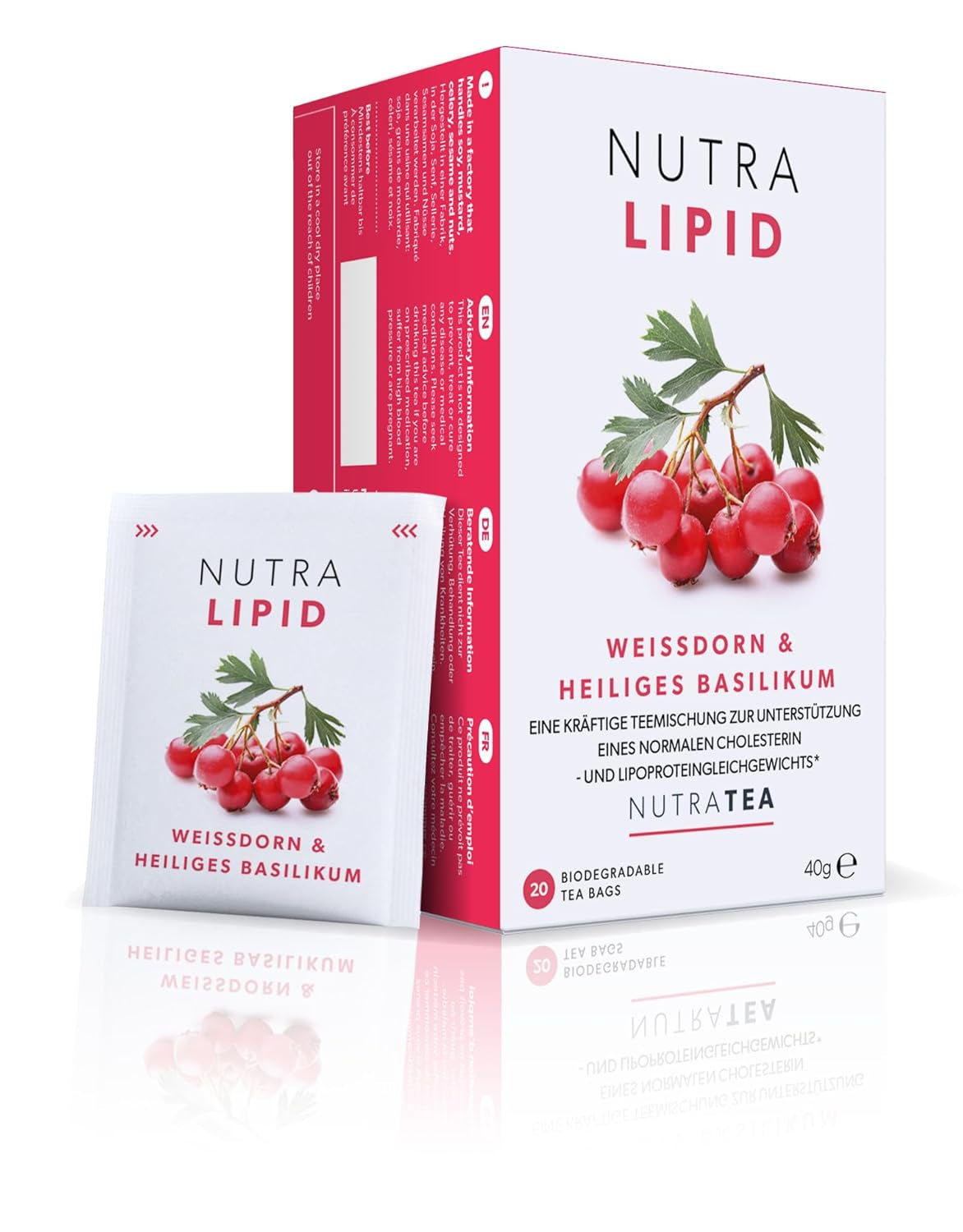 Nutra Tea NUTRALIPID, tè riequilibrante dello zucchero nel sangue Aiuta a mantenere i livelli di zucchero nel sangue, tè dimagrante Migliora il metabolismo e può sopprimere l'appetito, 20 bustine di tè riutilizzabili