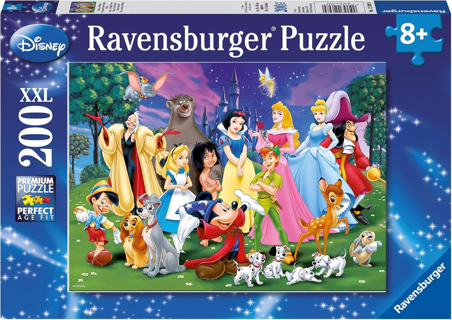 Puzzle Ravensburger per bambini - 12698 I preferiti Disney - Puzzle Disney per bambini dagli 8 anni in su, con 200 pezzi in formato XXL Puzzle Naty Shop Titolo predefinito