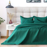 Ameliahome copriletto 200X220 Cm verde scuro copriletto due lati in rilievo Raso Opaco Carmen Letti e Coperte Besuche den AmeliaHome-Store