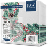 PAW - Tovaglioli Airlaid (40 X 40 Cm) I 50 Pezzi I Perfetto per Natale, Inverno, Vacanze I Decorazioni per la tavola della Vigilia di Natale I Tovaglioli Simil Tessuto Airlaid Rami Invernali I Rami Invernali