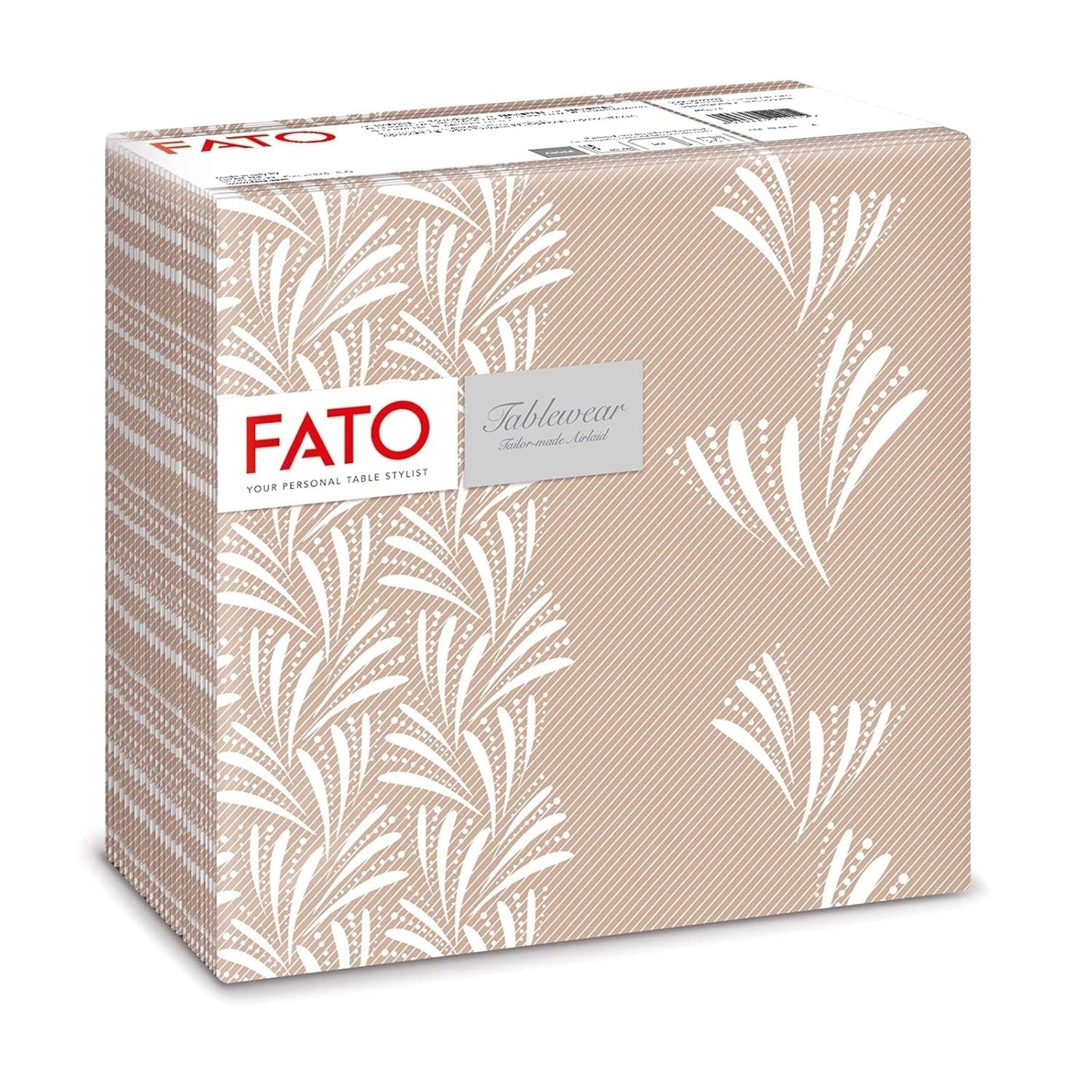Fato - Tovaglioli carta dry, airlaid, effetto tessuto, confezione da 50 tovaglioli, 40X40 piegati in 4 formati, Decoro Tropicana