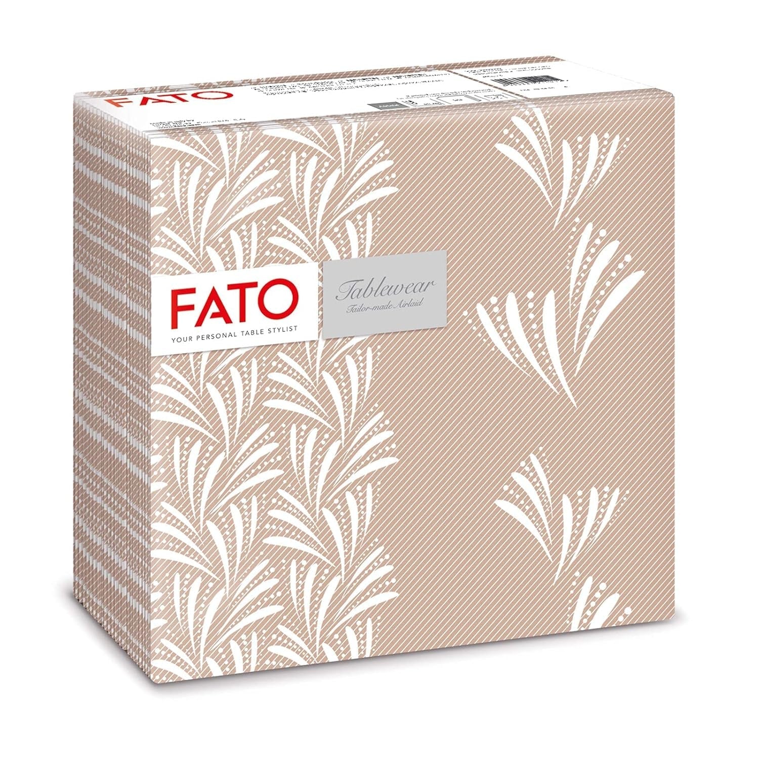 Fato - Tovaglioli carta dry, airlaid, effetto tessuto, confezione da 50 tovaglioli, 40X40 piegati in 4 formati, Decoro Tropicana