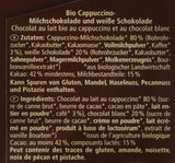 Cioccolato biologico ripieno di cappuccino, 100g