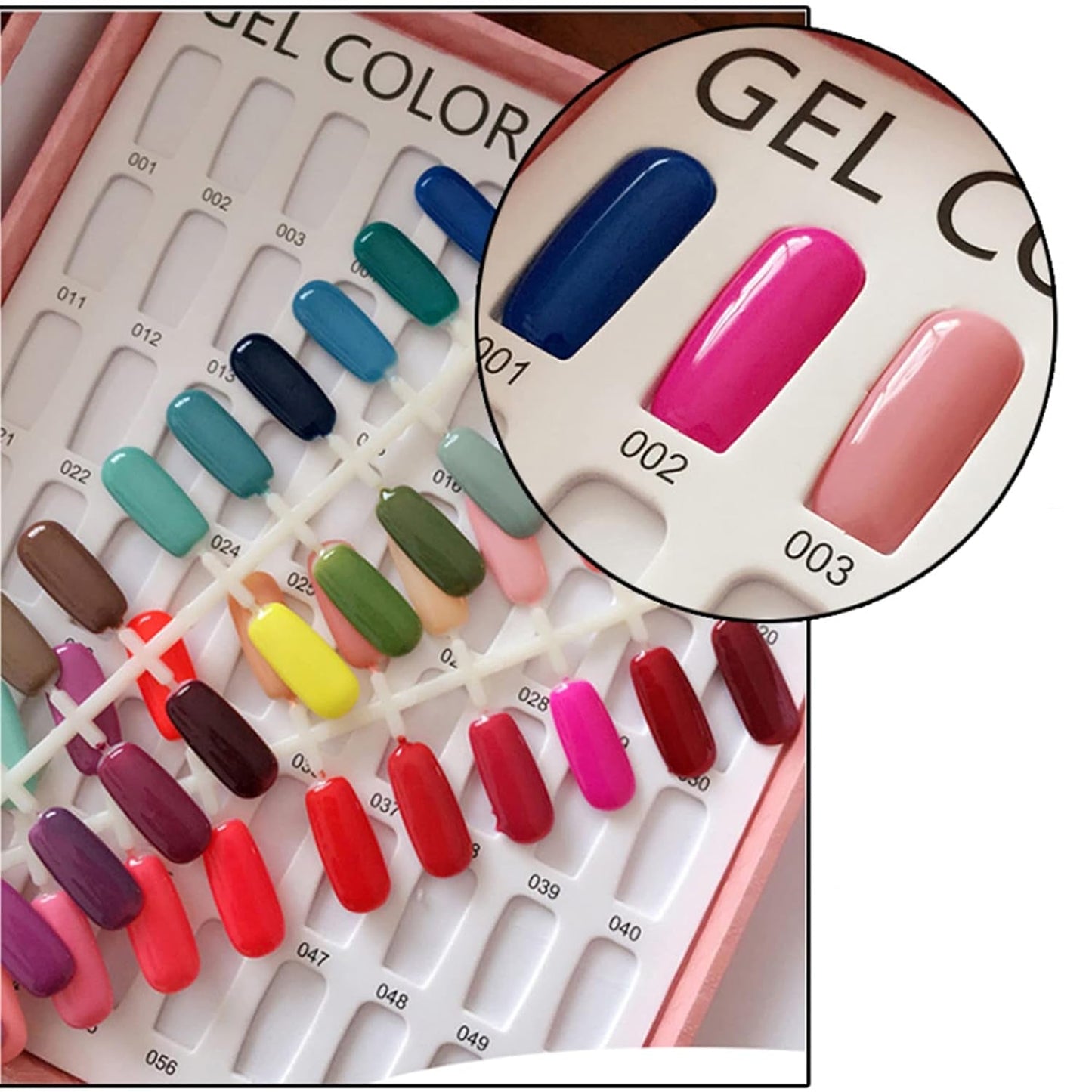 Tavolozza di smalti per unghie a 216 colori, espositore per unghie, piastre per carte colorate per smalto, cartella colori per unghie, accessori per smalto per unghie