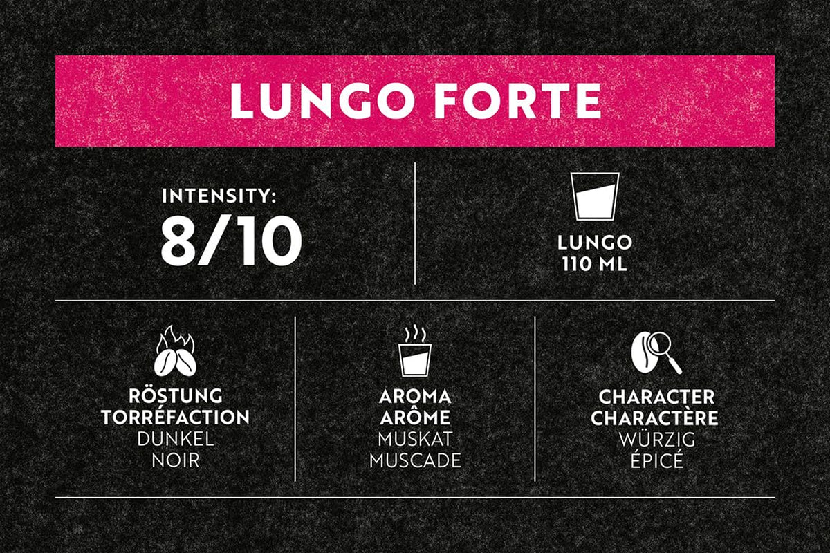 Café Royal Lungo Forte 36 capsule per macchina da caffè Nespresso - Intensità 8/10 - Capsule per caffè zertifiziate UTZ in alluminio (confezione con 2)