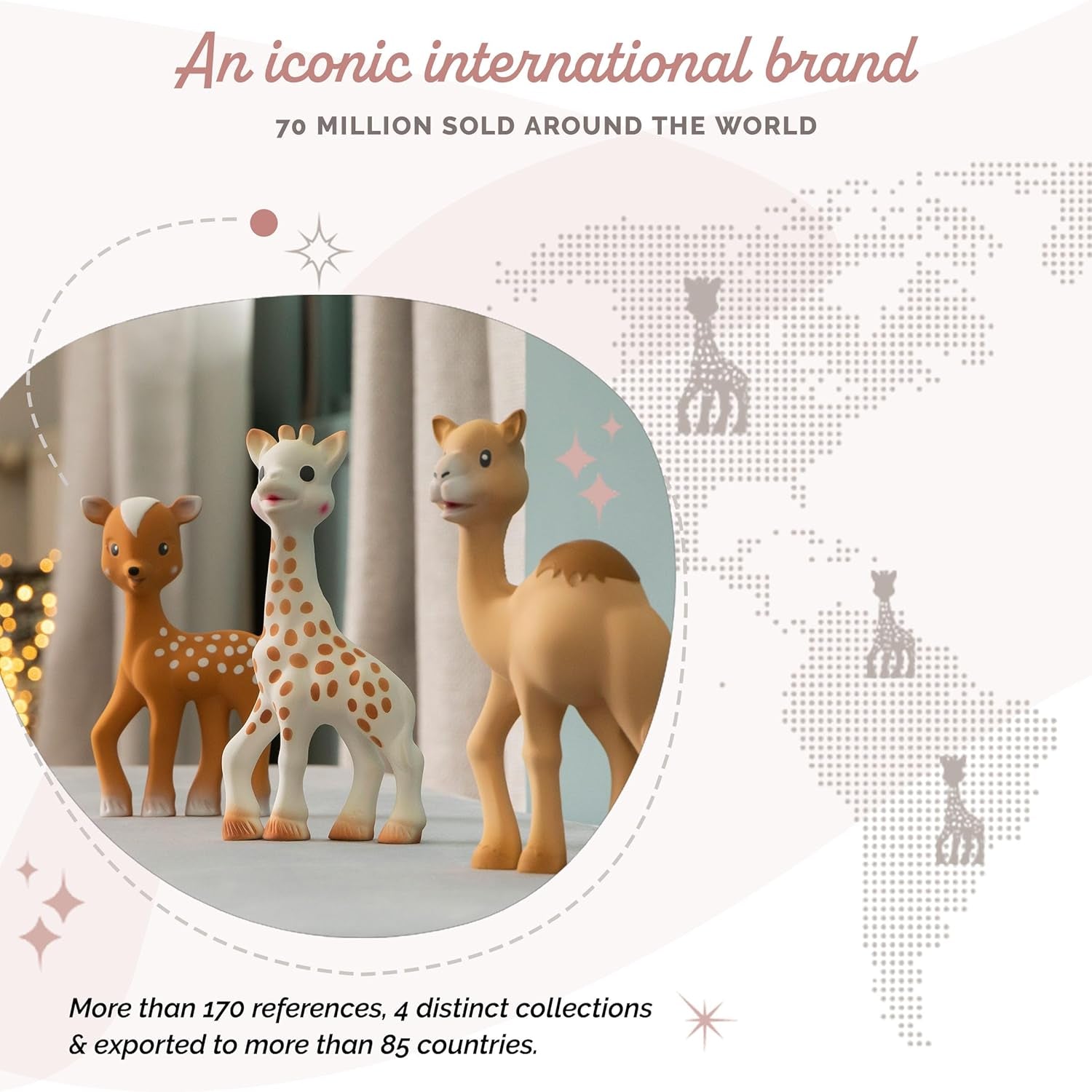 Sophie La Girafe Fanfan il cervo, plastica, 616341, marrone